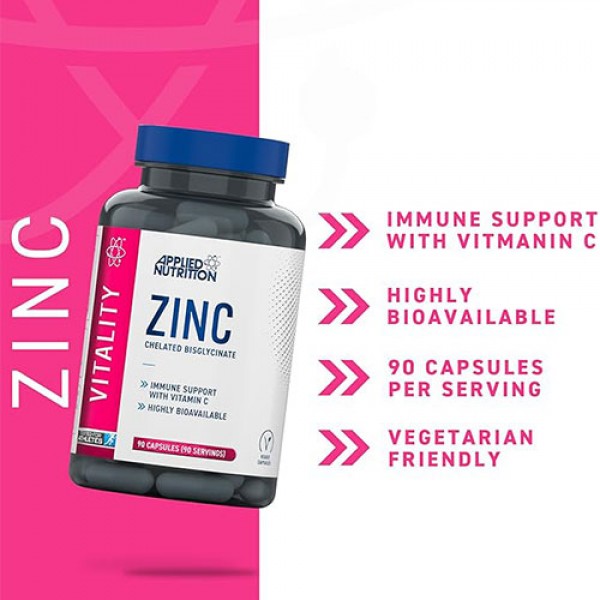 Applied Nutrition Zinc Bisglycinate - 90 Caps