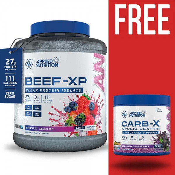 Applied Nutrition Beef Isolate XP 1.8kg + Free Carb X 
