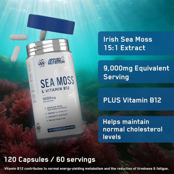 Applied Nutrition Sea Moss & B12 - 120 Capsules
