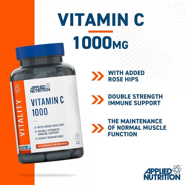 Applied Nutrition Vitamin C 1000mg With Added Rose Hips - 100 Capsules