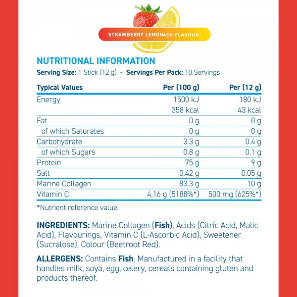 Applied Nutrition Marine Collagen Sticks 10 x 12g