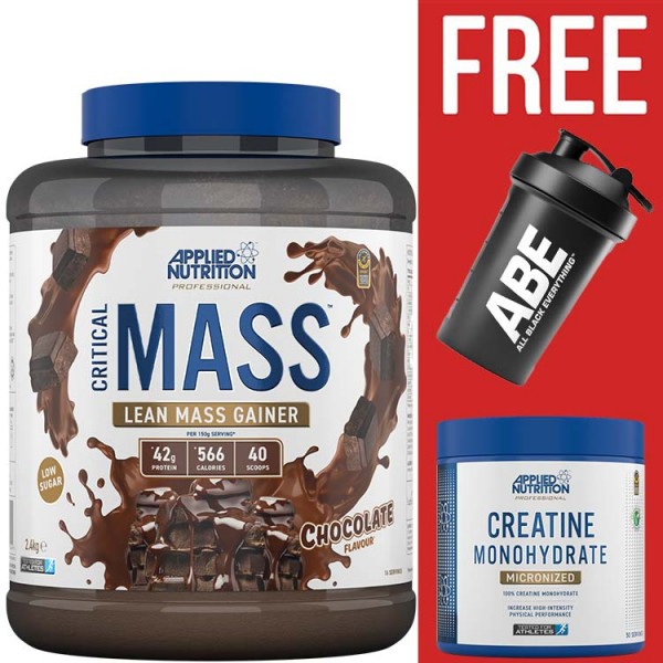 Applied Nutrition Critical Mass Professional 2.4kg + Free Creatine 250g + Free ABE Shaker