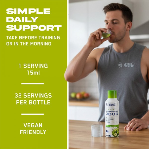 Applied Nutrition L-Carnitine Liquid 3000 with Green Tea 480ml