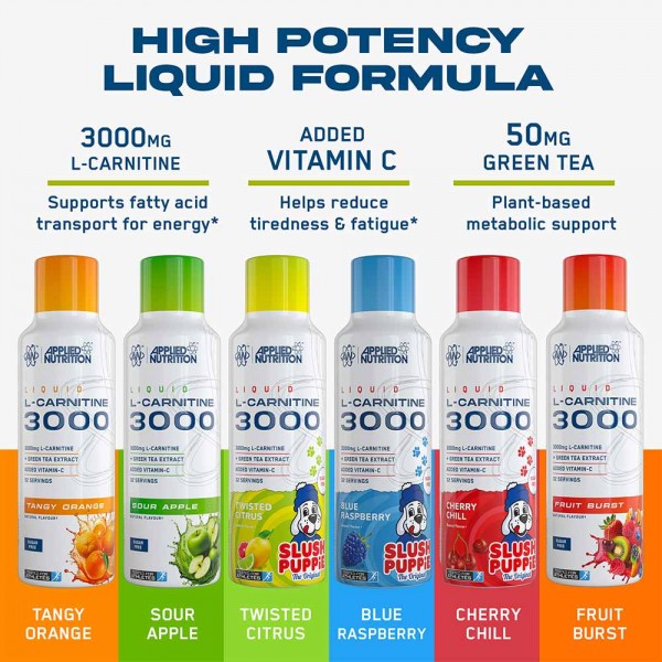 Applied Nutrition L-Carnitine Liquid 3000 with Green Tea 480ml