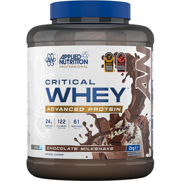 Applied Nutrition Critical Whey 2kg + Free Amino Fuel + Free ABE 400ml Shaker