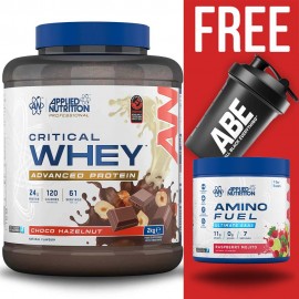Applied Nutrition Critical Whey 2kg + Free Amino Fuel + Free ABE 400ml Shaker