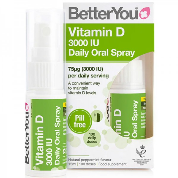 BetterYou Vitamin D3 - 3000iu Oral Spray 15ml