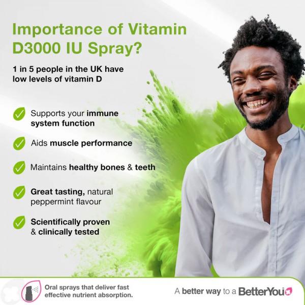 BetterYou Vitamin D3 - 3000iu Oral Spray 15ml