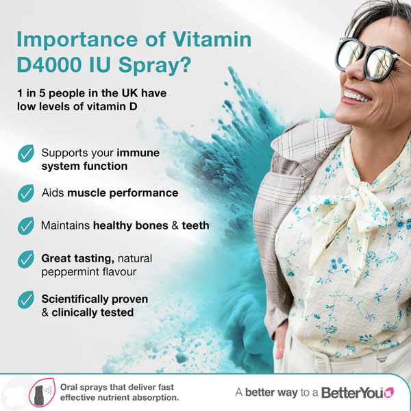 BetterYou Vitamin D3 - 4000iu Oral Spray 15ml