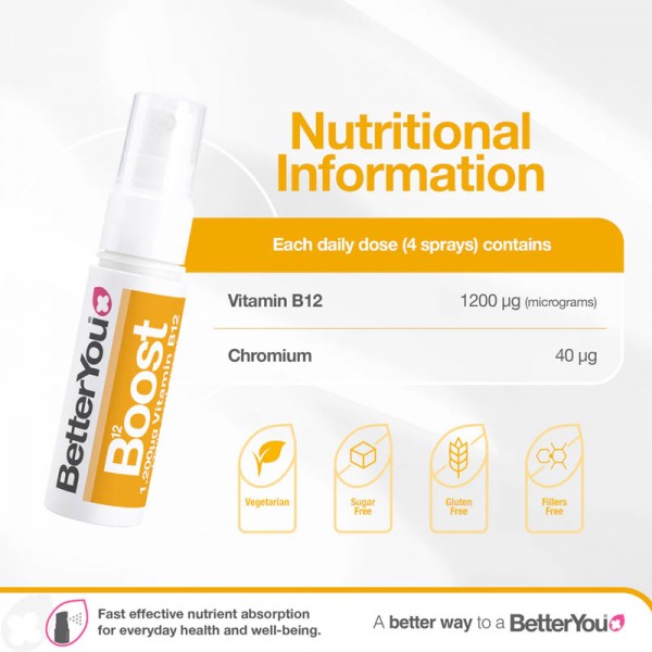 BetterYou Boost Vitamin B12 Oral Spray 25ml