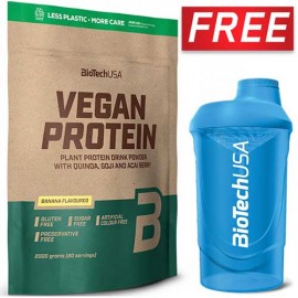 Biotech USA Vegan Plant Protein 2kg + Free Shaker 