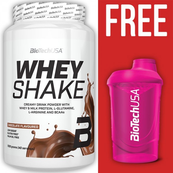 BioTech USA Whey Shake 1000g + Free Biotech Shaker