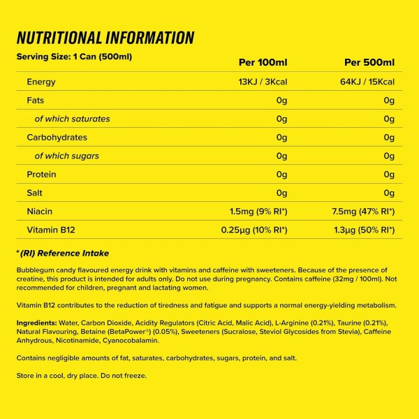 C4 Energy Zero Sugar 500ml - 12 Pack