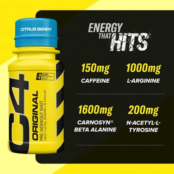 Cellucor C4 Pre Workout Shots 60ml x 12