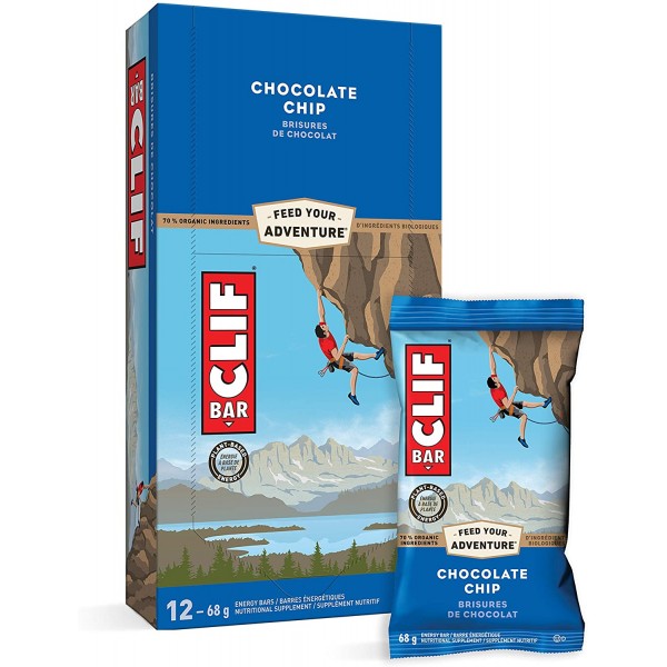 Clif Chocolate Chip Energy & Protein Bars – 68g (12 Bars) *BB 06/August/2026