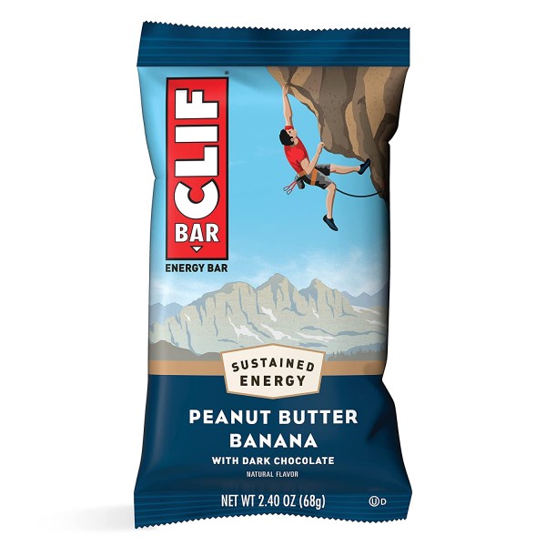 Clif Peanut Butter Banana Chocolate Energy & Protein Bars – 68g (12 Bars)