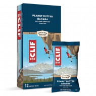 Clif Peanut Butter Banana Chocolate Energy & Protein Bars – 68g (12 Bars)