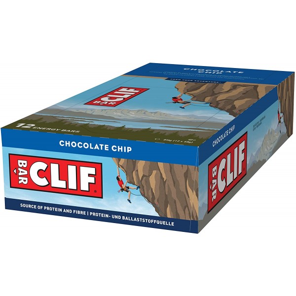 Clif Chocolate Chip Energy & Protein Bars – 68g (12 Bars) *BB 06/August/2026