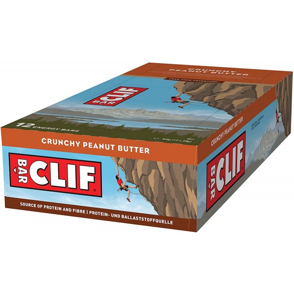 Clif Crunchy Peanut Butter Energy & Protein Bars – 68g (12 Bars)