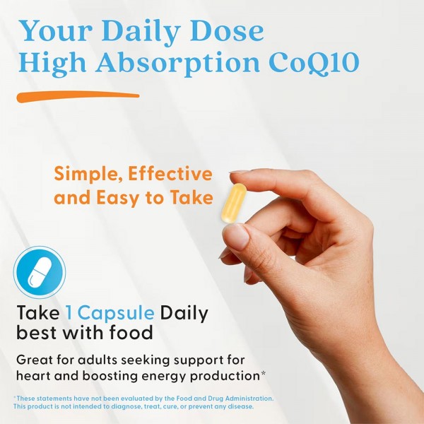 Doctor's Best High Absorption CoQ10 with BioPerine 100mg - 120 Veggie Capsules 