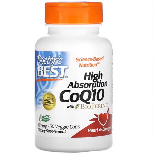 Doctor's Best High Absorption CoQ10 with BioPerine, 100 mg, 60 Veggie Caps
