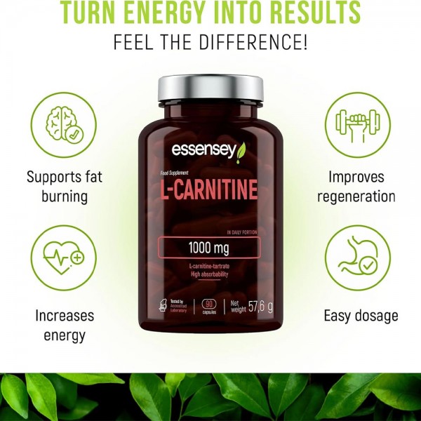 Essensey L-Carnitine 1000mg – 90 Capsules