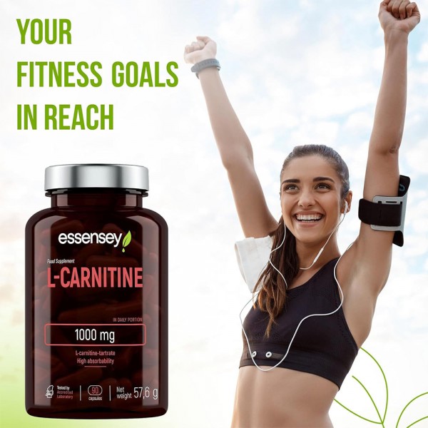 Essensey L-Carnitine 1000mg – 90 Capsules