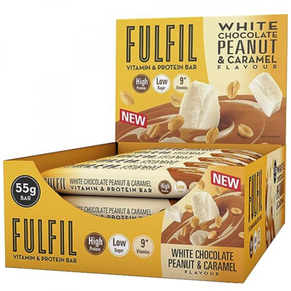 Fulfil White Chocolate Peanut Caramel Protein Bars 15 x 55g 