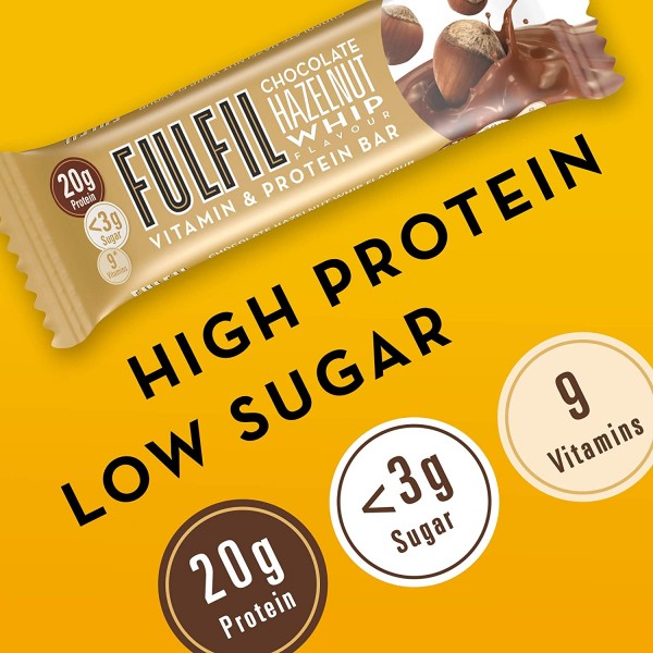 Fulfil Chocolate Hazelnut Whip Protein Bars 15 x 55g 
