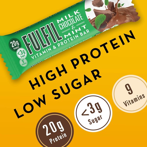 Fulfil Milk Chocolate Mint Protein Bars 15 x 55g