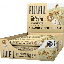 Fulfil White Chocolate & Cookie Dough Protein Bars 15 x 55g