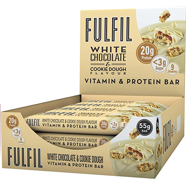 Fulfil White Chocolate & Cookie Dough Protein Bars 15 x 55g