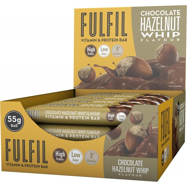 Fulfil Chocolate Hazelnut Whip Protein Bars 15 x 55g 