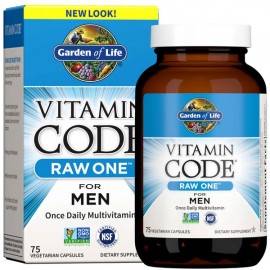 Garden of Life Vitamin Code Raw One Men Multivitamin 75 veg Caps