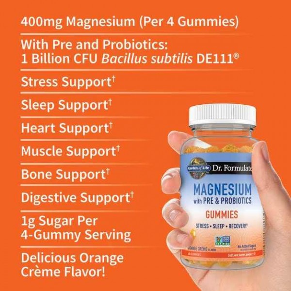 Garden of Life Dr. Formulated Magnesium - Probiotics - 60 Gummies