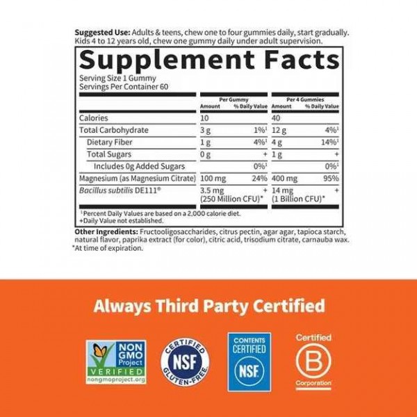 Garden of Life Dr. Formulated Magnesium - Probiotics - 60 Gummies