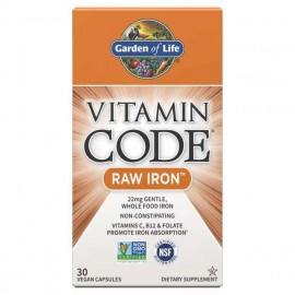 Garden Of Life Raw Iron - 30 Veg Capsules