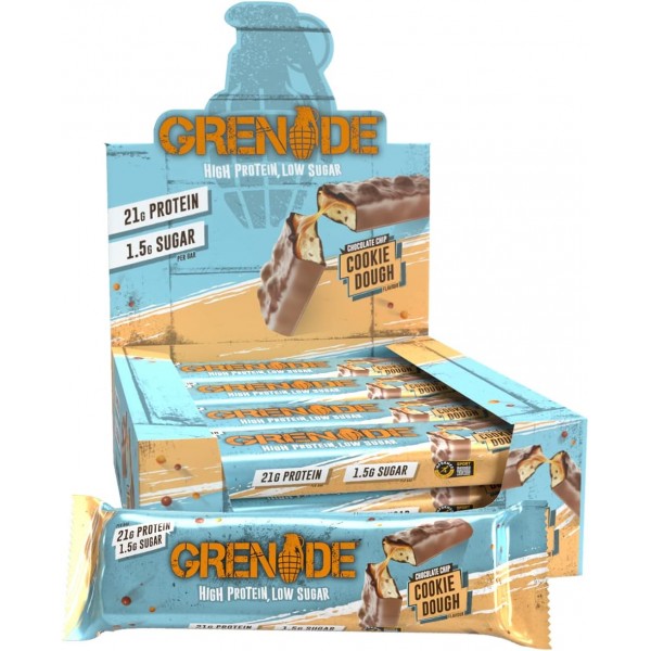 Grenade Choc Chip Cookie Dough Protein Bar 60g x 12