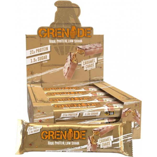Grenade Caramel Chaos Protein Bar 60g x 12