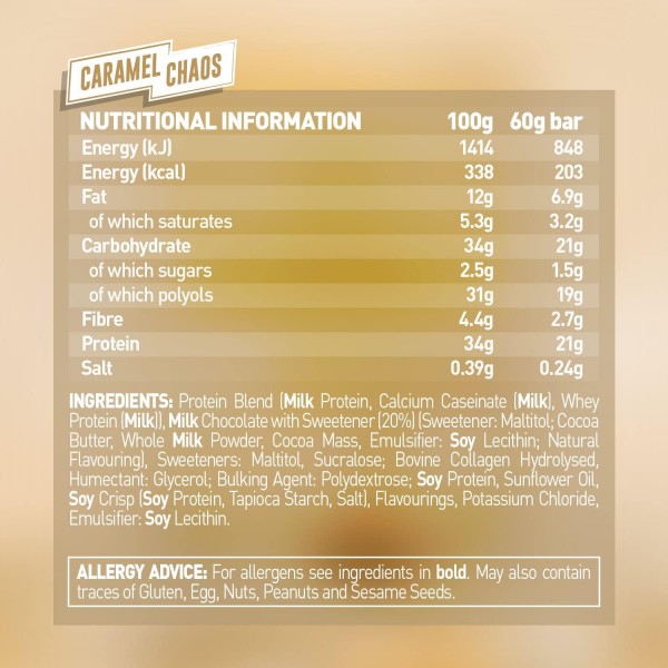 Grenade Caramel Chaos Protein Bar 60g x 12
