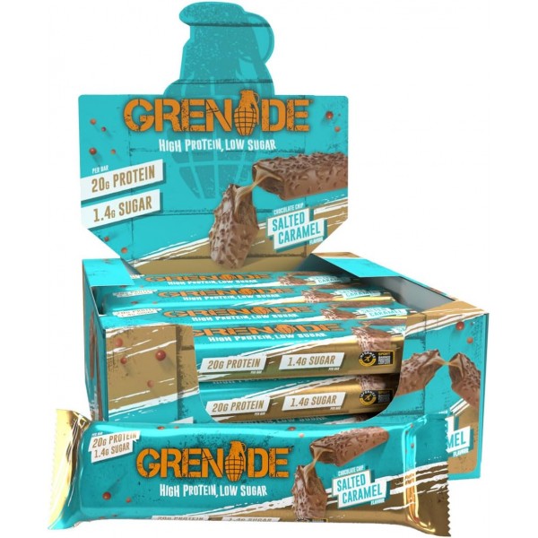 Grenade Choc Chip Salted Caramel Protein Bar 60g x 12