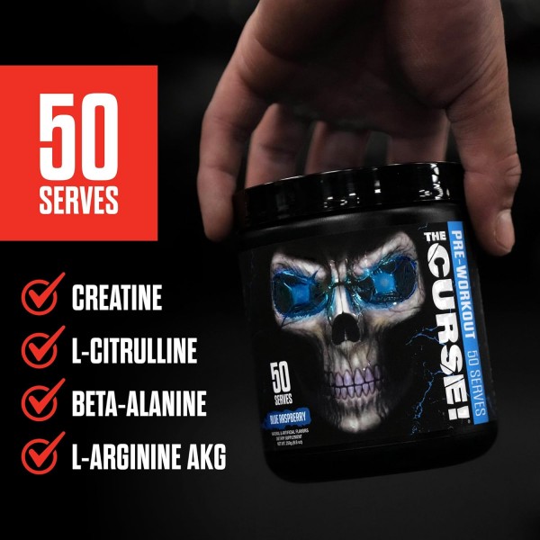 JNX Sports The Curse Pre Workout 250g *50 Servings* + Free JNX Shaker 