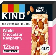 KIND White Chocolate Raspberry Bars - 12x40g *BB 10/July/2026