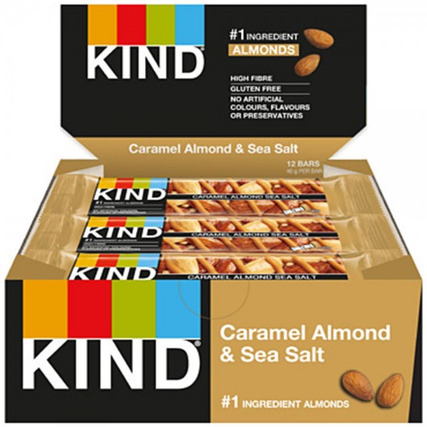 KIND Caramel Almond & Sea Salt Bars - 12 x 40g