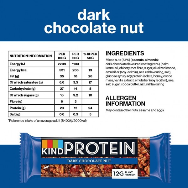KIND Protein Bar Dark Chocolate Nuts (12x50g) 