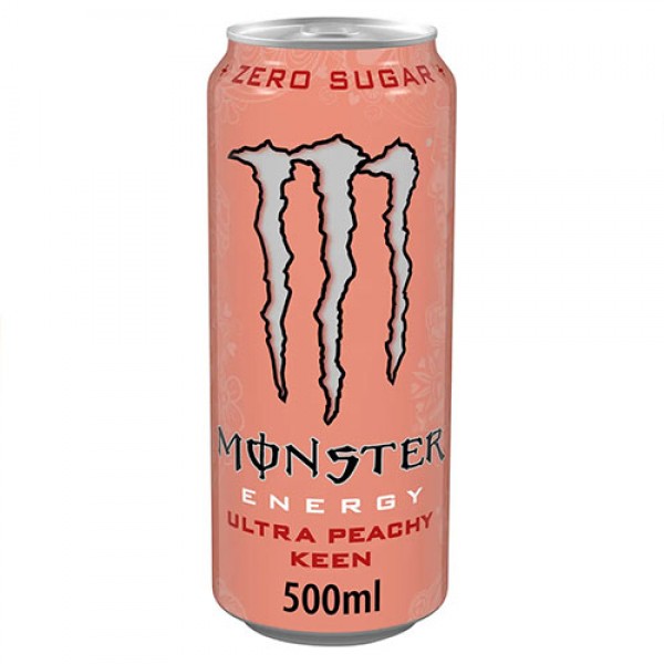 Monster Energy Ultra Peachy Keen - 500ml (Zero Sugar) - Pack of 12