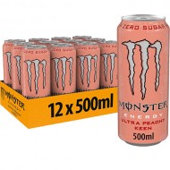 Monster Energy Ultra Peachy Keen - 500ml (Zero Sugar) - Pack of 12