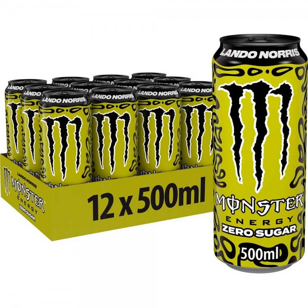 Lando Norris Monster Energy Zero Sugar 500ml x 12 