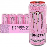 Monster Energy Ultra Strawberry Dreams 500ml (Zero Sugar) - Pack of 12 