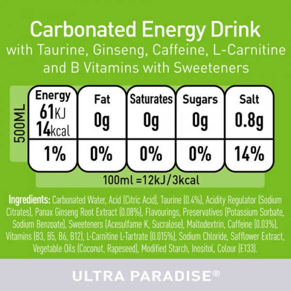 Monster Energy Ultra Paradise - 500ml (Zero Sugar) - Pack of 12